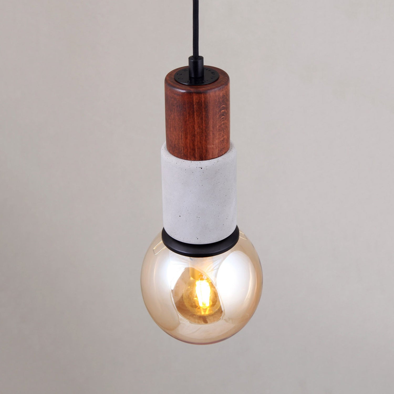 Wood & Concrete Pendant Lighting, Modern Style Cement Lamp, Light for Kitchen Island, Handmade Dining Room Lighting MODEL : TOCHI