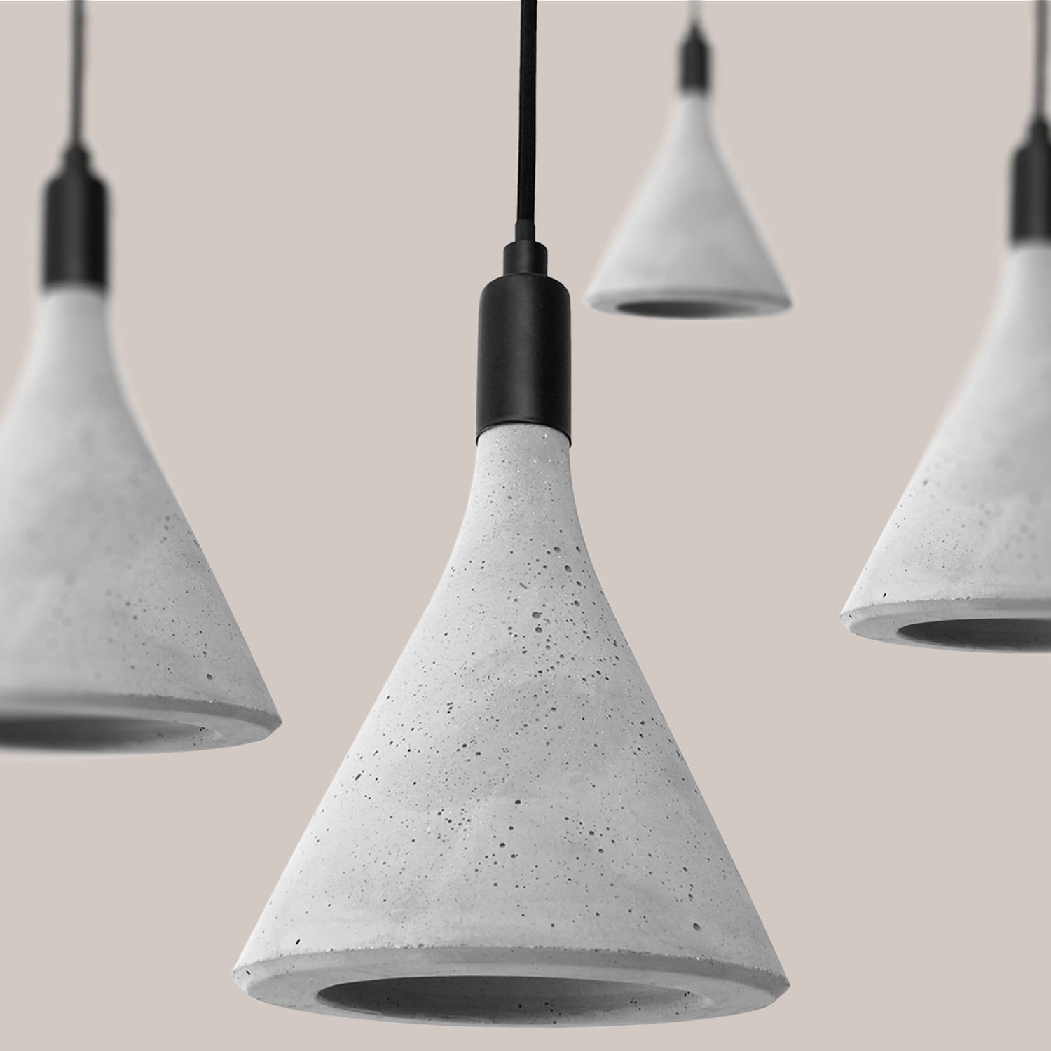 Concrete Cone Pendant Lighting, Kitchen Island Ceiling Cement Lamp, Living Room Industrial Lighting, Minimalist Light MODEL : CONE