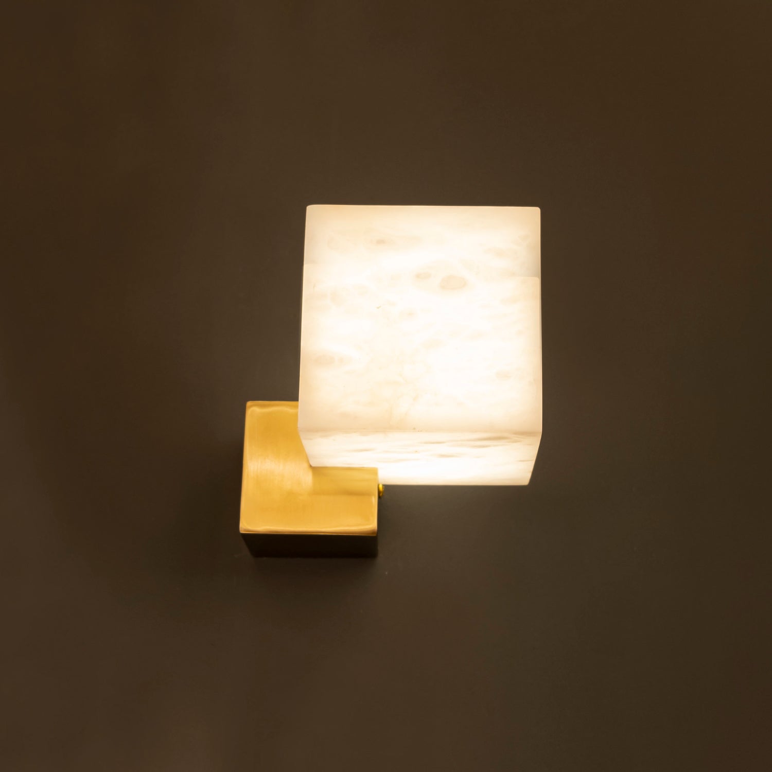 Cube Marble Wall Lamp for Entryways or Bedrooms Brass Sconce, Handmade LED Light, Vanity Wall Lighting, Art Deco Lighting, MODEL: DORIS