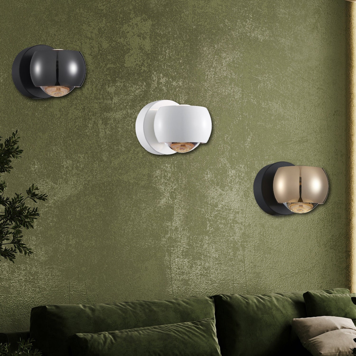 Gold, Platinum or White Single Wall Light, Modern Home Decor Wall Lighting, Art Deco LED Sconce MODEL: BALAMIR