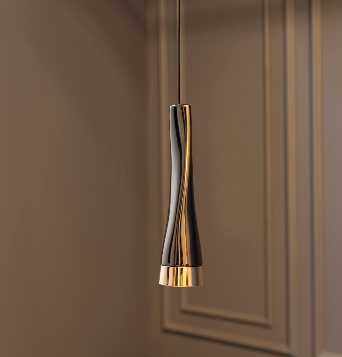 Gold-Plantium or Platinum-Gold Single Pendant Light, Modern Home Decor Pendant Lighting Art Deco Pendant Lamp MODEL : KUTAN