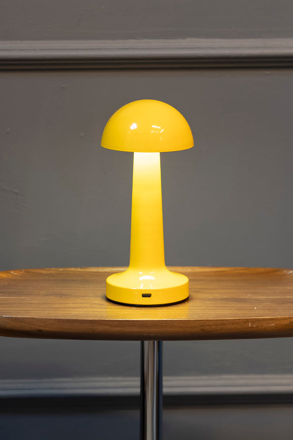 3 Color Mushroom Table Light, Touch-Sensitive Office Lamp, Dimmer Adjustable Desk Lighting Rechargeable Table Lamp MODEL: PORCINO